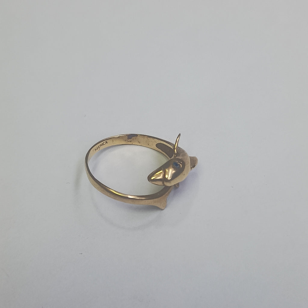 K1 3,00 GRMS 14 K ESPECIFICACIONES COMPLEMENTARIAS ANILLITO LIG MALT MTV DELFIN (SEMINUEVO)