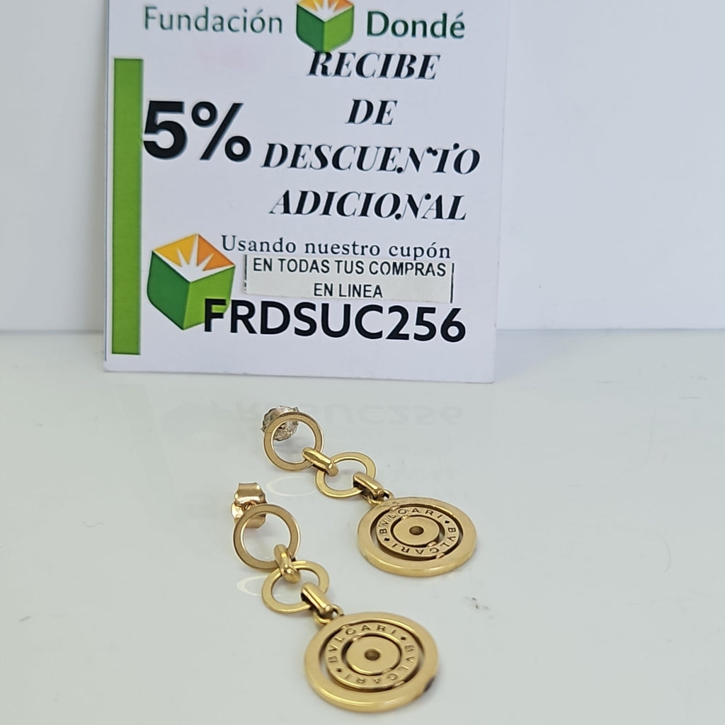 K1 7,20 GRMS 14 K ESPECIFICACIONES COMPLEMENTARIAS ARETES TIPO BVLGARI, DESCUENT (SEMINUEVO)