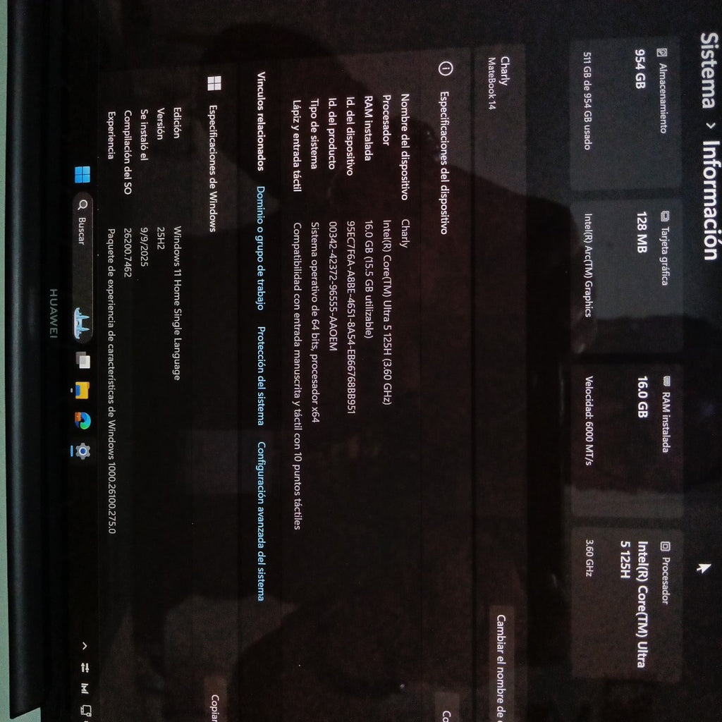 LAPTOP HUAWEI MATEBOOK 14 FLMH-X (2024) 1 TB SSD 16 GB RAM (SEMINUEVO)