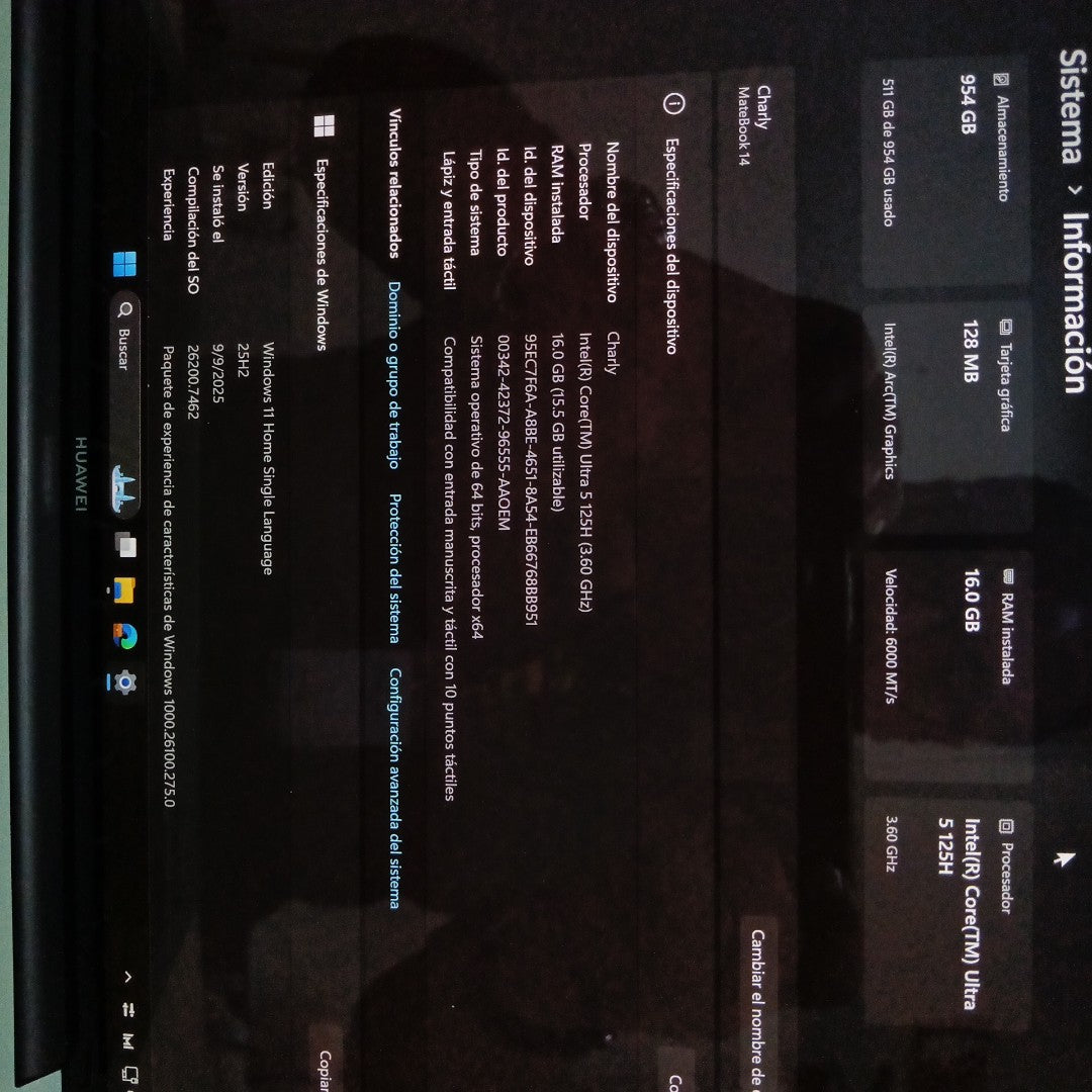 LAPTOP HUAWEI MATEBOOK 14 FLMH-X (2024) 1 TB SSD 16 GB RAM (SEMINUEVO)