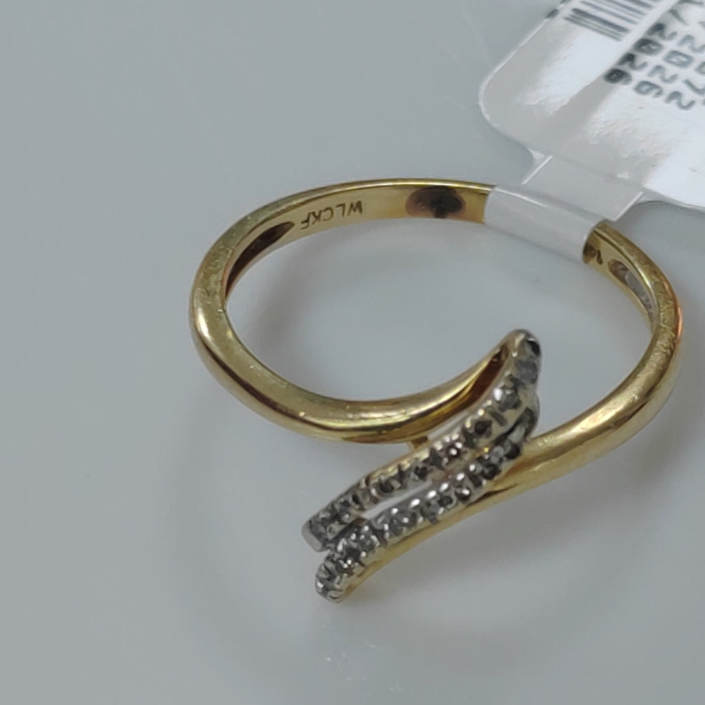 K1 1,90 GRMS 14 K ESPECIFICACIONES COMPLEMENTARIAS ANILLITO CON CIRCONIAS (SEMINUEVO)