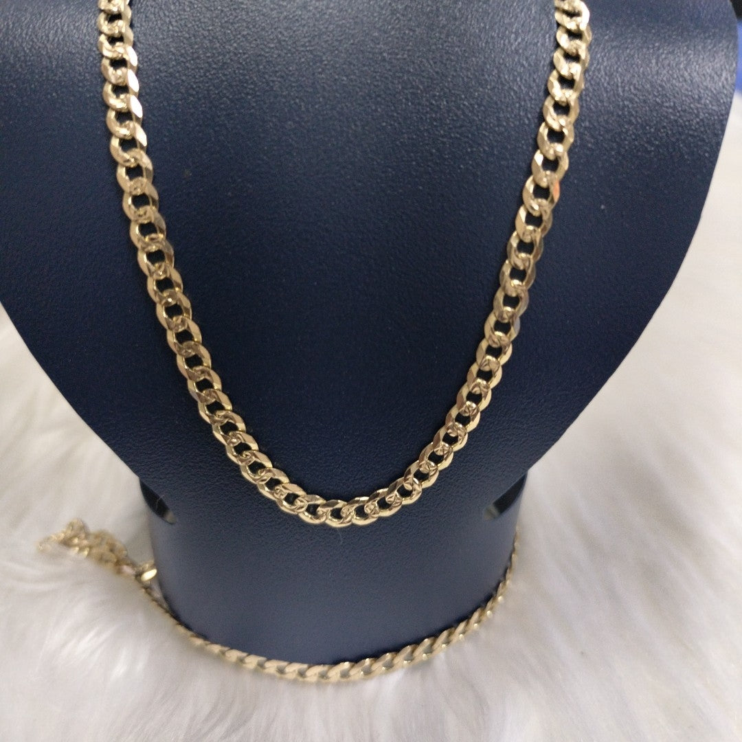 CADENA BARBADA DIAMANTADA 11.21GR 55 CM CM (NUEVO)