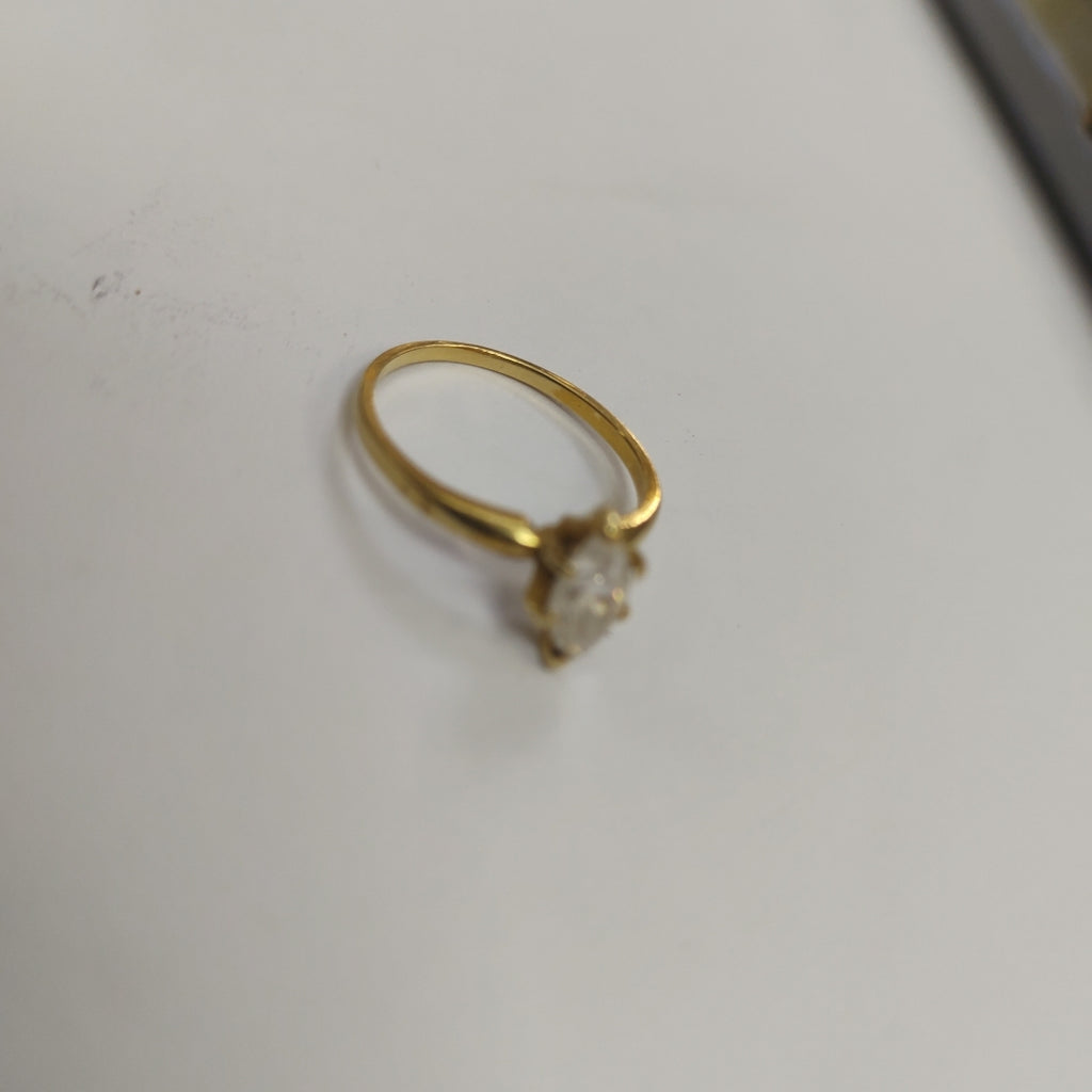 ANILLITO,SOLITARIO ORO 14 K 2,00 GRMS (SEMINUEVO)