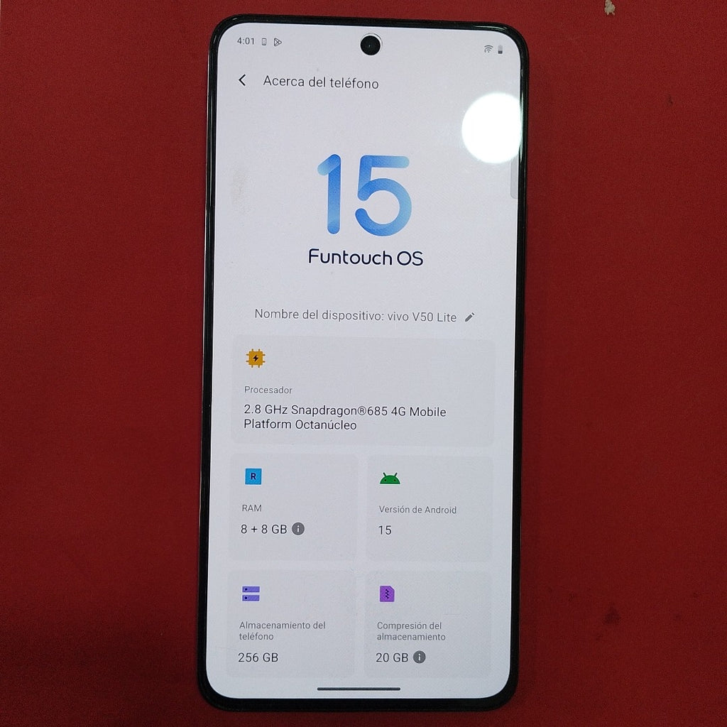 CELULAR VIVO V50 LITE V2441 (2025) 256 GB 8 GB RAM (SEMINUEVO)