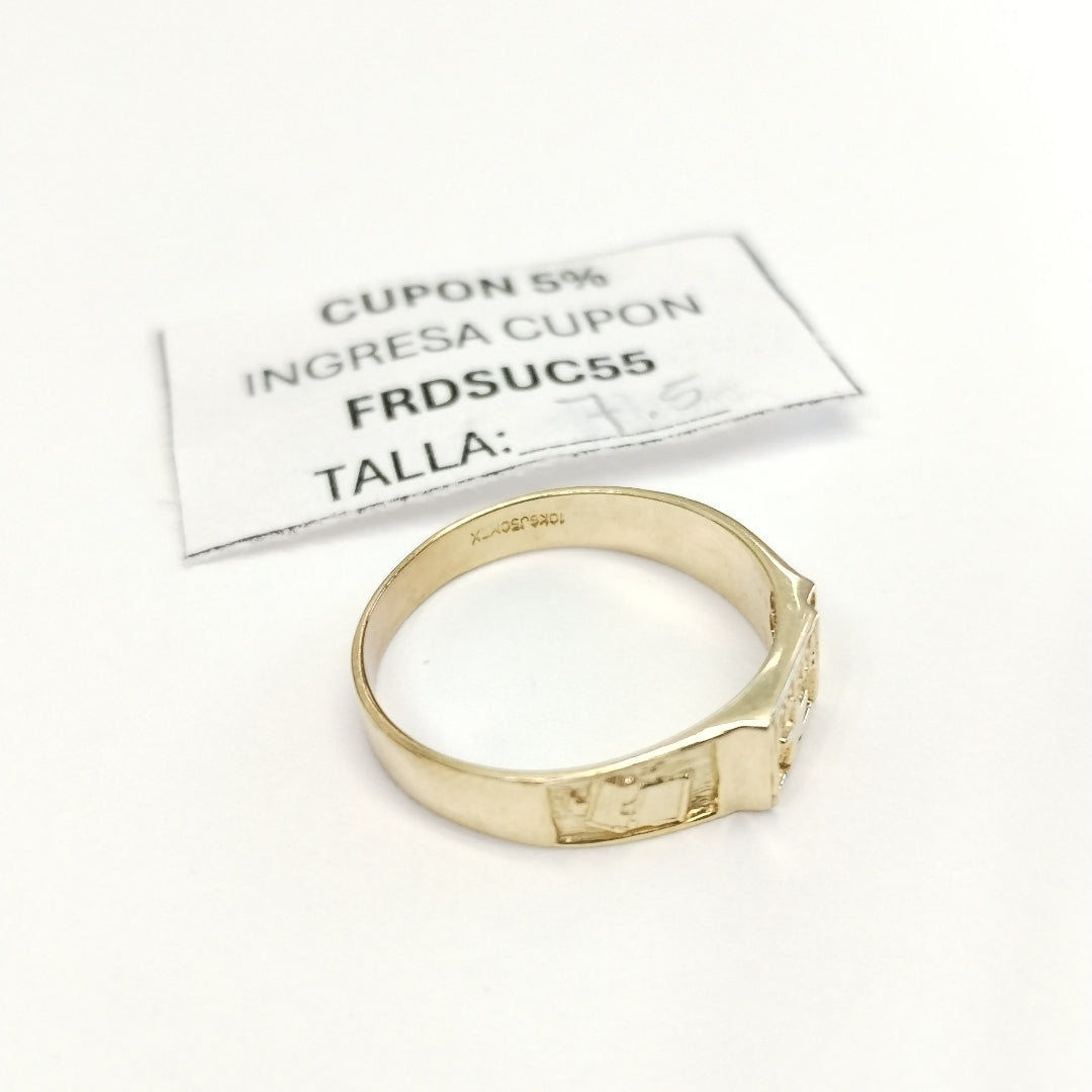 ANILLO DE GRADUACIÓN ORO 10 K 2.6 GRMS (SEMINUEVO)