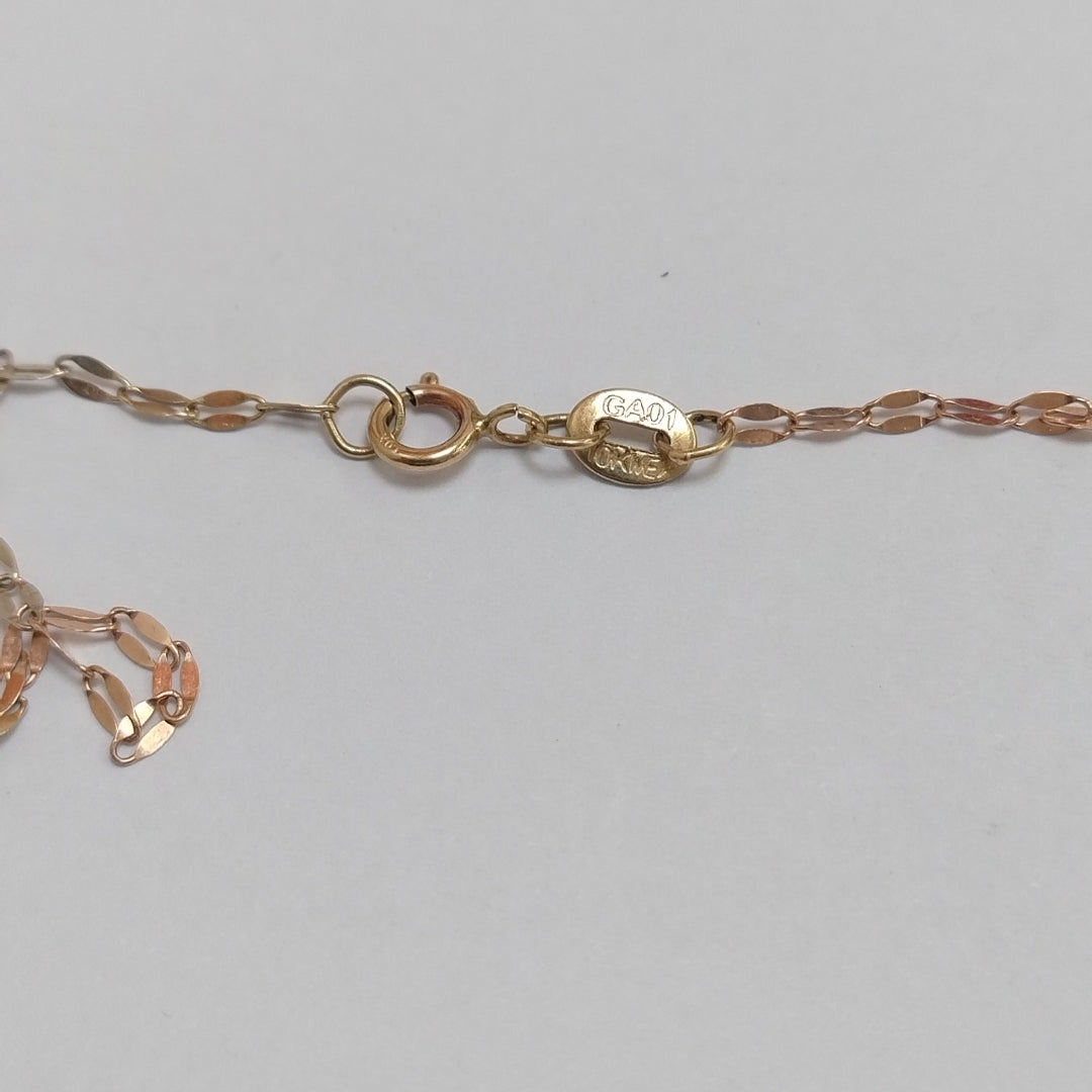 CADENA, DIJE ORO, ORO COMBINADO 10 K 1.8 GRMS (SEMINUEVO)