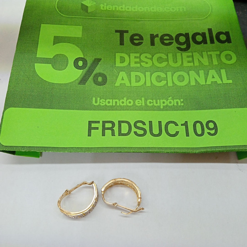 K1 8,20 GRMS 10 K ESPECIFICACIONES COMPLEMENTARIAS PAR DE ARETES COMPLETOS (SEMINUEVO)