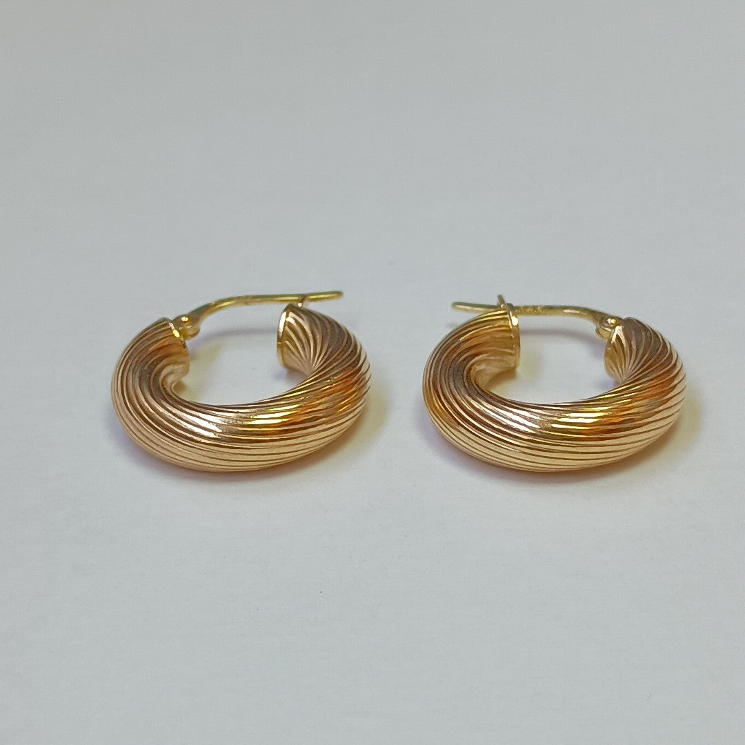 K1 2,40 GRMS 14 K ESPECIFICACIONES COMPLEMENTARIAS PAR DE ARRACADAS CON DISEÑO R (SEMINUEVO)