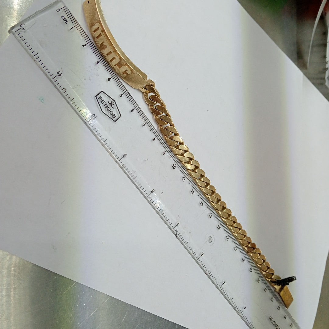 K1 50,30 GRMS 10 K ESPECIFICACIONES COMPLEMENTARIAS ESCLAVA GRUESA GRABADA JULI (SEMINUEVO)