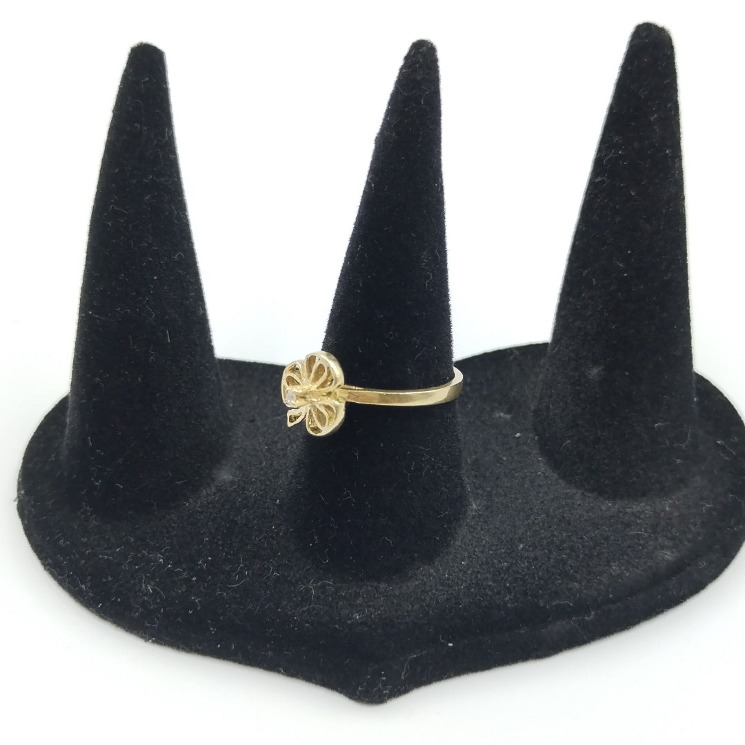 K1 1,80 GRMS 14 K ESPECIFICACIONES COMPLEMENTARIAS ANILLITO FMA FLOR C CIRC #5 (SEMINUEVO)