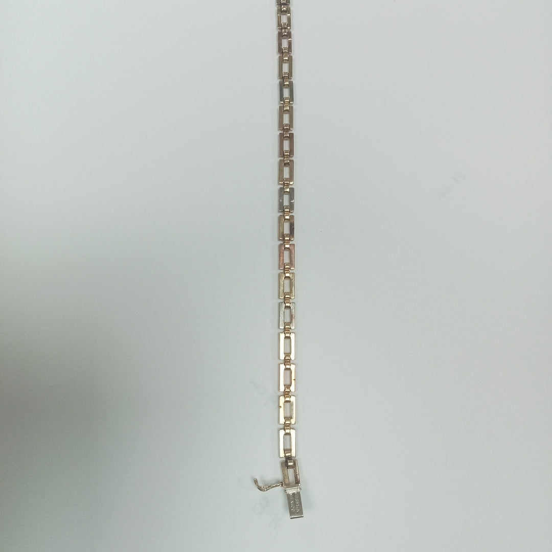 PULSERA ORO COMBINADO 14 K 10,20 GRMS (SEMINUEVO)