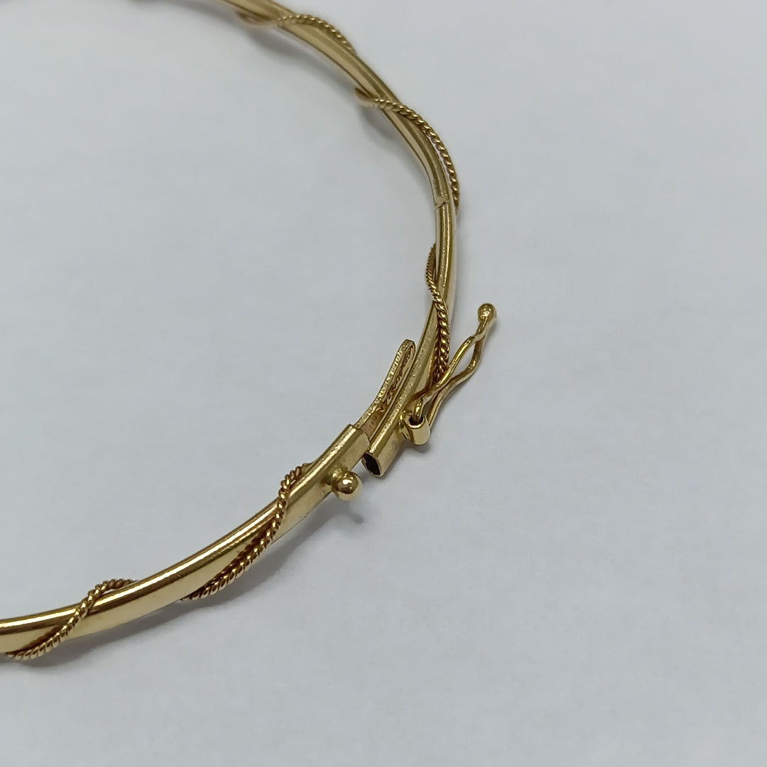 PULSERA RIGIDA ORO 14 K 5,50 GRMS (SEMINUEVO)