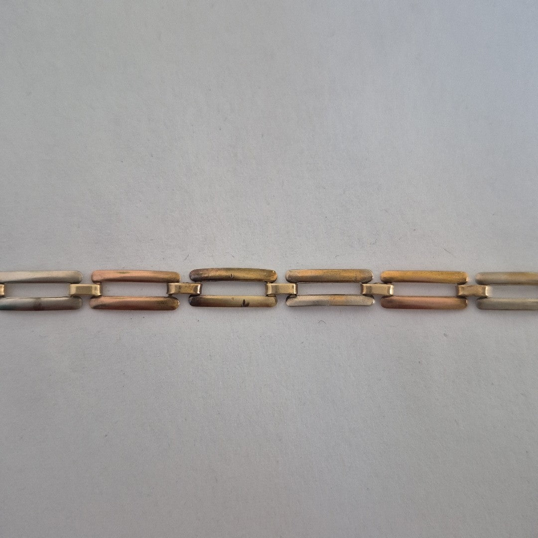 PULSERA ORO COMBINADO 10 K 4,80 GRMS (SEMINUEVO)