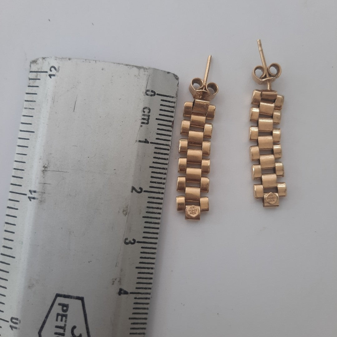 BROQUELES PAR ORO 14 K 2.5 GRMS (SEMINUEVO)