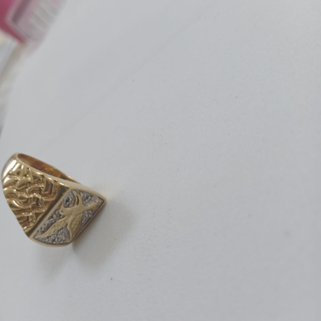ANILLO ORO COMBINADO 10 K 5,20 GRMS (SEMINUEVO)