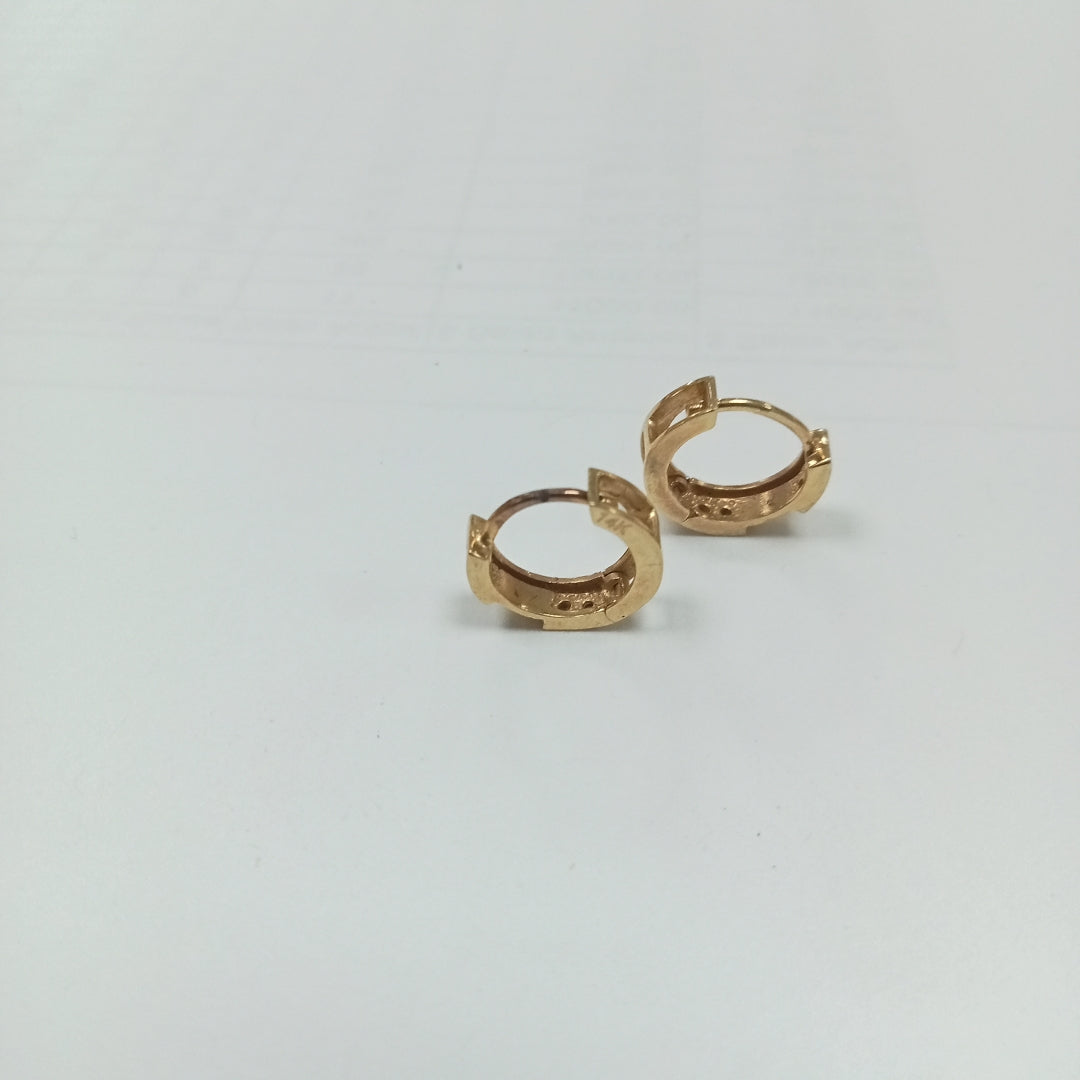 ARRACADAS PAR ORO 14 K 1.7 GRMS (SEMINUEVO)