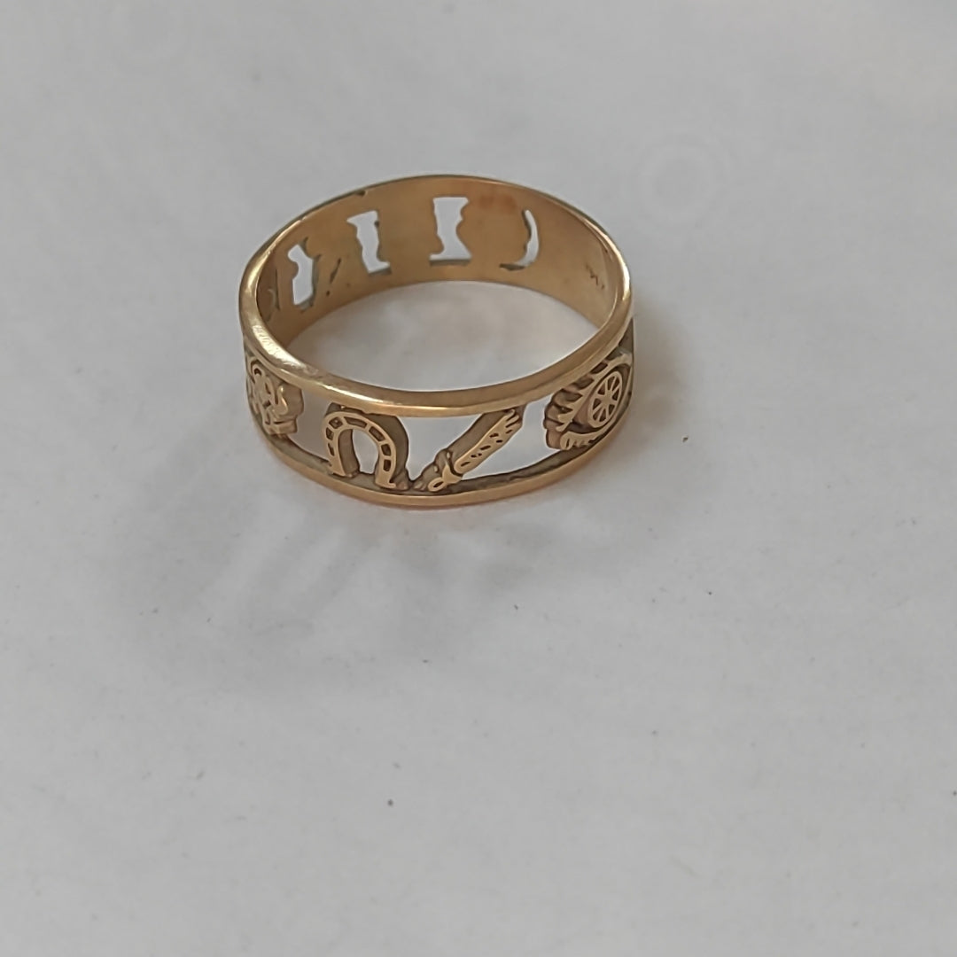 ARGOLLA DE LA SUERTE ORO 14 K 4.7 GRMS (SEMINUEVO)