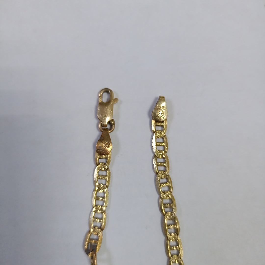 K1 15,50 GRMS 14 K ESPECIFICACIONES COMPLEMENTARIAS CADENA TEJIDO EGIPCIO BUEN (SEMINUEVO)