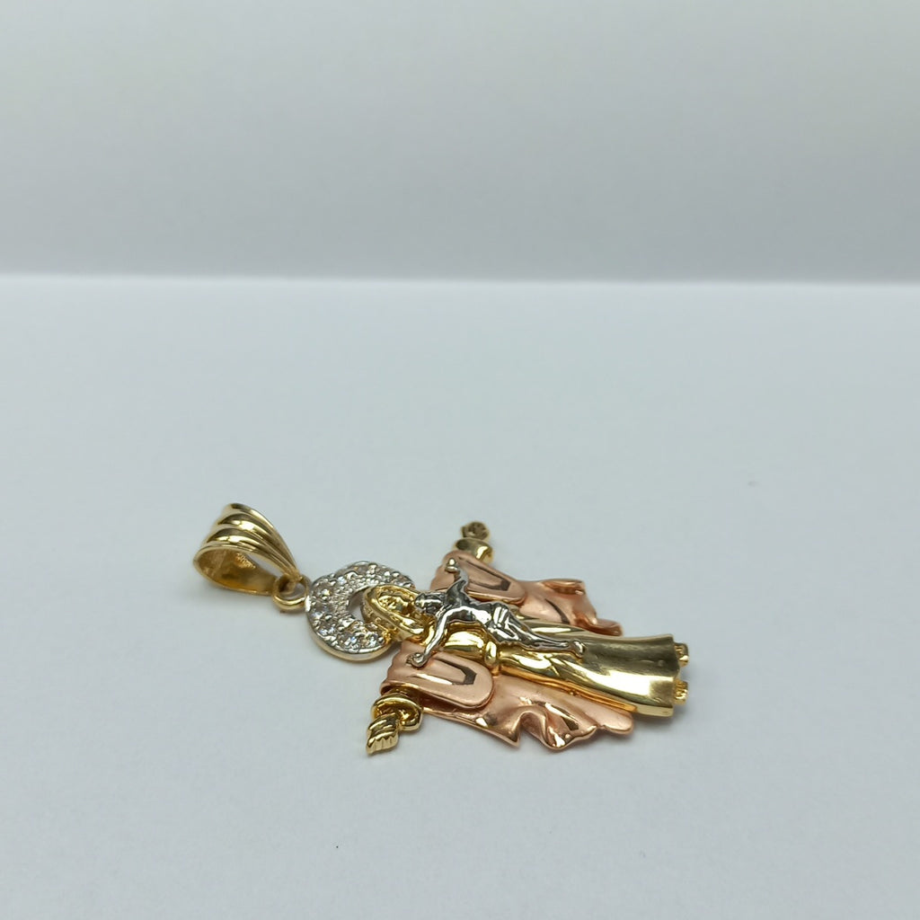 CRISTO, DIJE ORO 14 K 5 GRMS (SEMINUEVO)