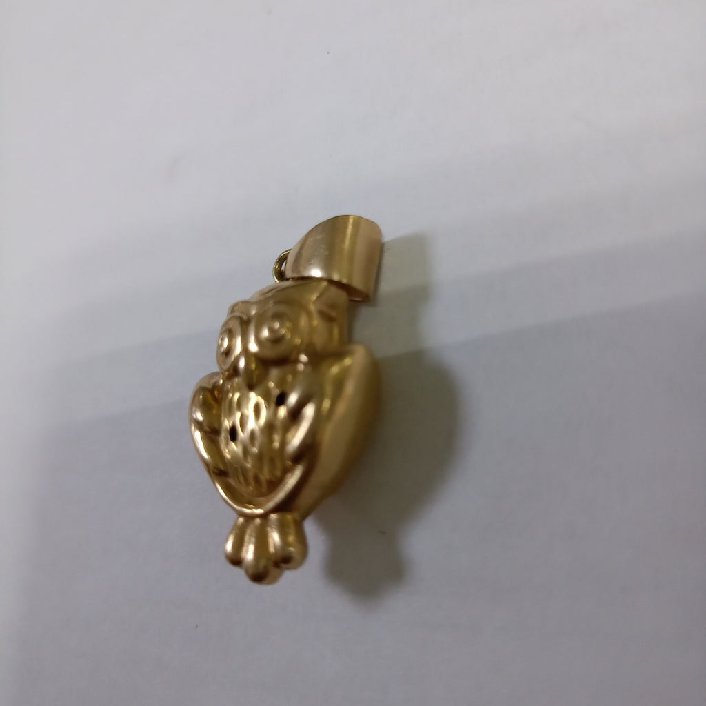 K1 3,30 GRMS 14 K ESPECIFICACIONES COMPLEMENTARIAS DIJE BUHO GASTADO (SEMINUEVO)