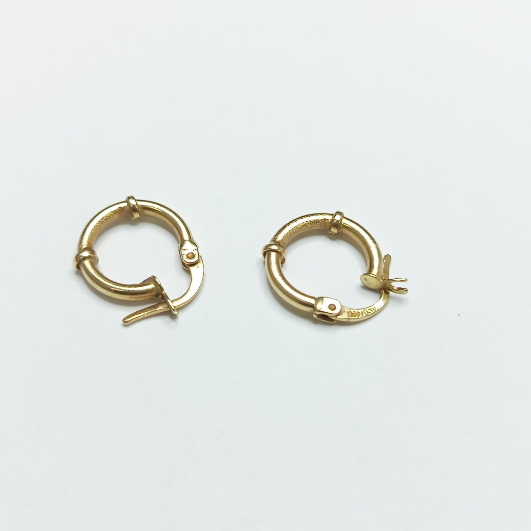 ARRACADAS PAR ORO 14 K 1.5 GRMS (SEMINUEVO)