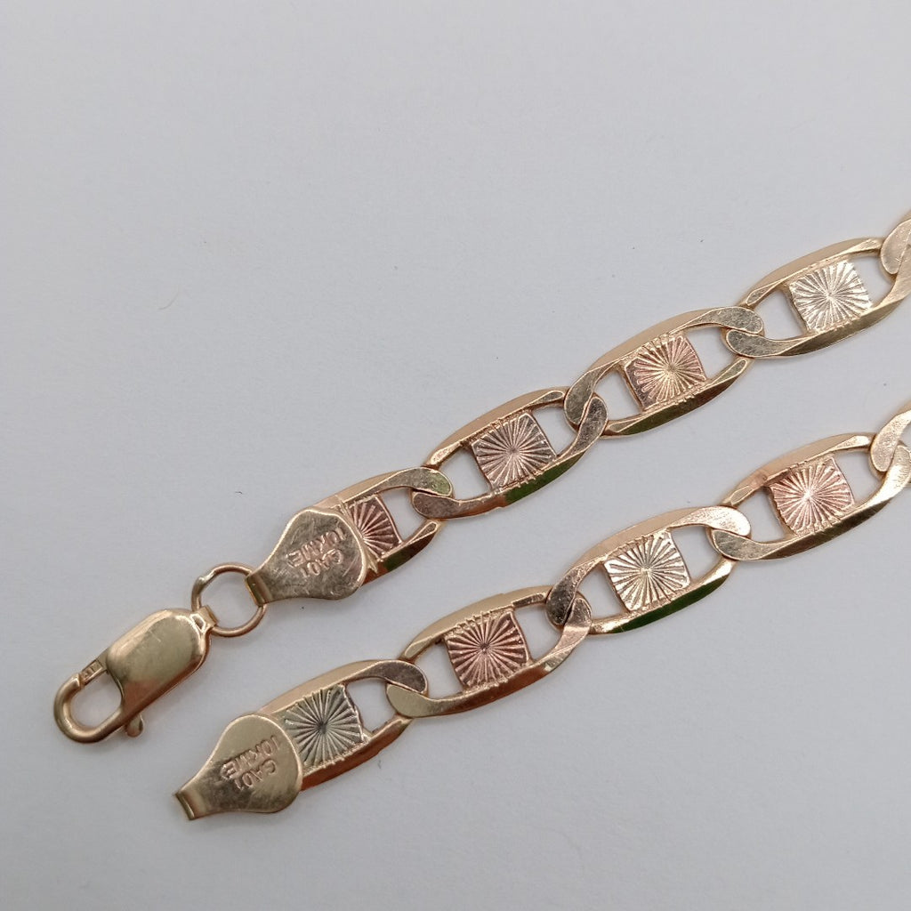 PULSERA ORO COMBINADO 10 K 12.4 GRMS (SEMINUEVO)