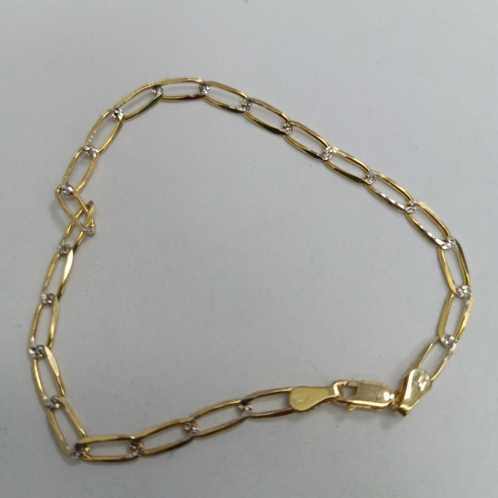 PULSERA TEJIDO ESLABONES 4.5G 21 CM 14K (NUEVO)
