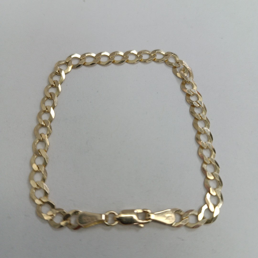 PULSERA TEJIDO BARBADA 4.6G 18 CM 14K (NUEVO)