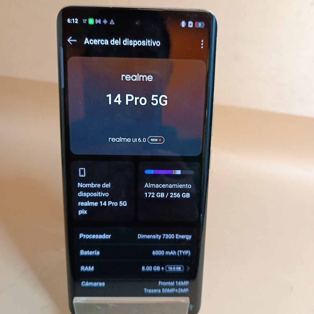 CELULAR REALME 14 PRO 5G RMX5056 (2025) 256 GB 8 GB RAM (SEMINUEVO)