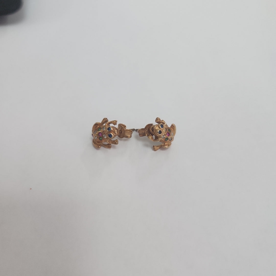 BROQUELES PAR ORO 14 K 2.6 GRMS (SEMINUEVO)