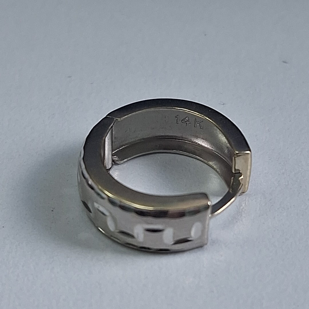 ARRACADAS PAR ORO BLANCO 14 K 3,10 GRMS (SEMINUEVO)