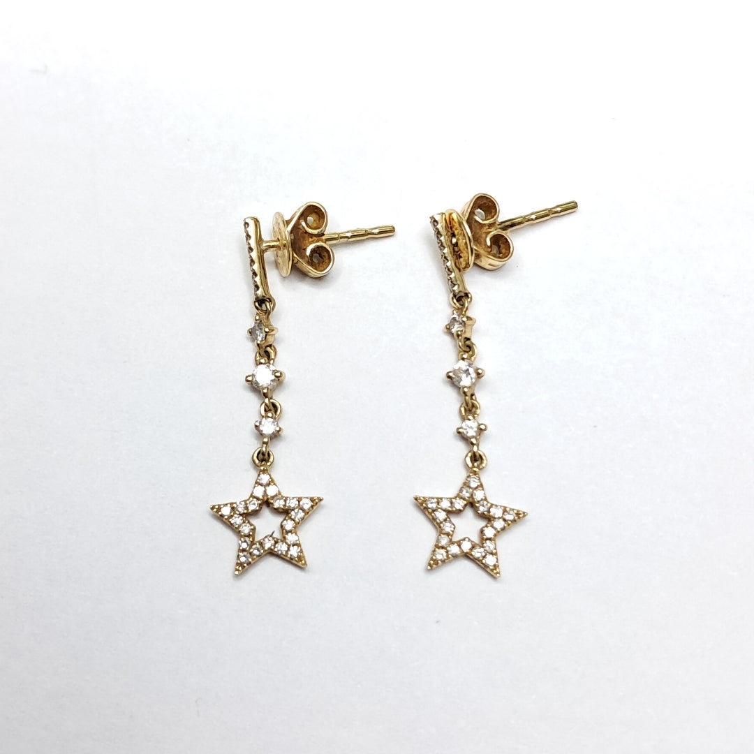 ANILLITO, ARETES PAR ORO 14 K 1.7 GRMS (SEMINUEVO)