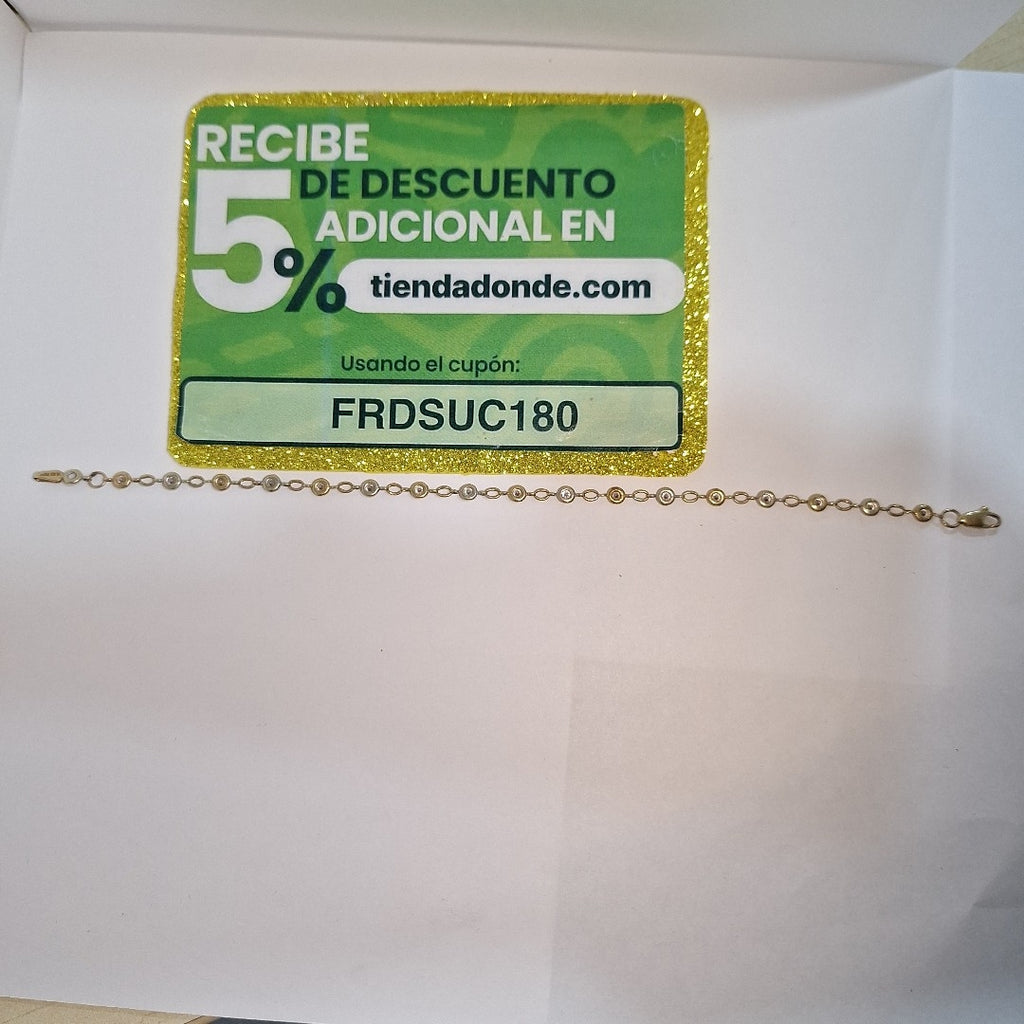 K1 4,20 GRMS 14 K ESPECIFICACIONES COMPLEMENTARIAS PULSERA 14 K , CIRCONIAS , ES (SEMINUEVO)