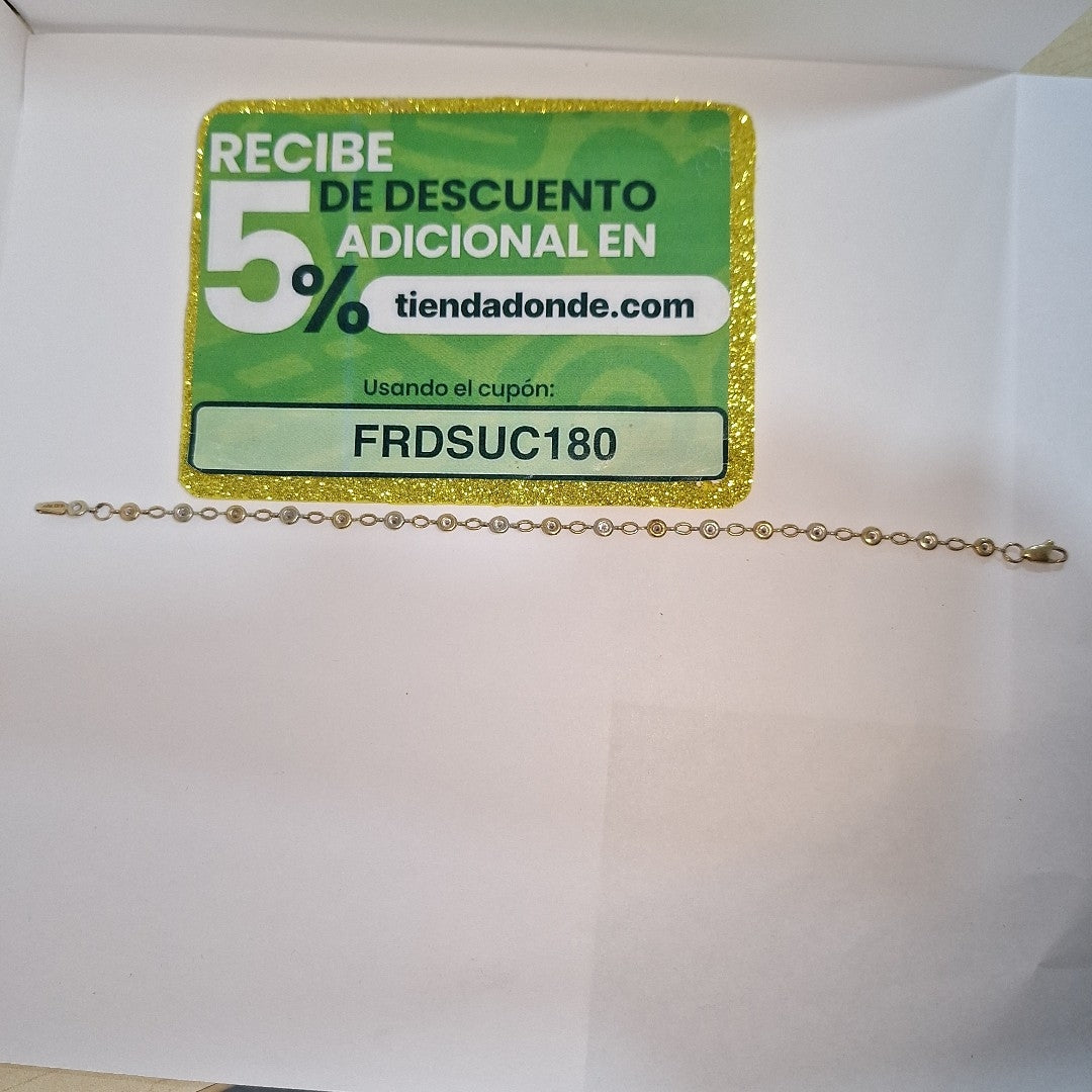 K1 4,20 GRMS 14 K ESPECIFICACIONES COMPLEMENTARIAS PULSERA 14 K , CIRCONIAS , ES (SEMINUEVO)