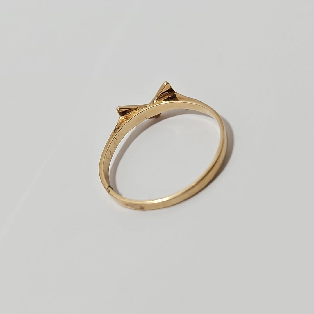 K1 1,50 GRMS 14 K ESPECIFICACIONES COMPLEMENTARIAS ANILLITO 3 PIEDRITAS BLANAS M (SEMINUEVO)