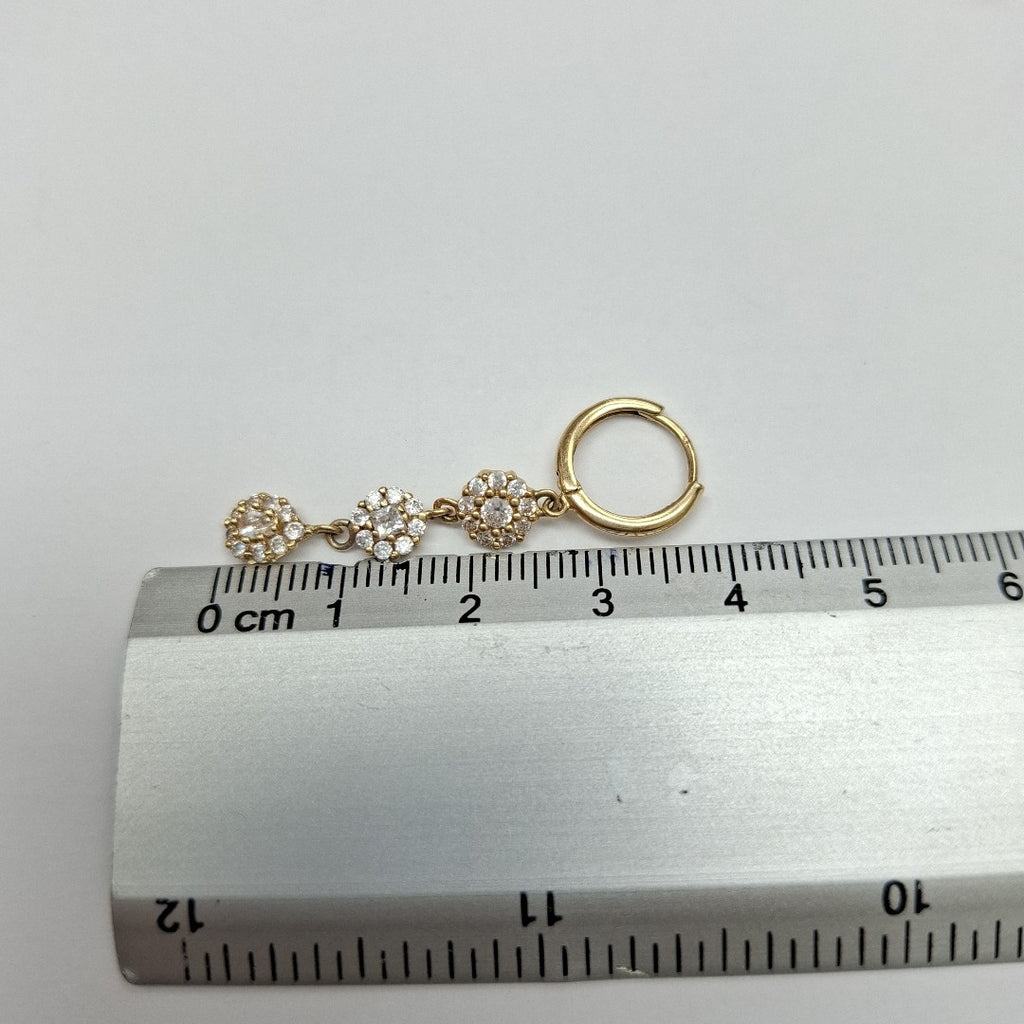 ARRACADAS PAR ORO 14 K 3.3 GRMS (SEMINUEVO)