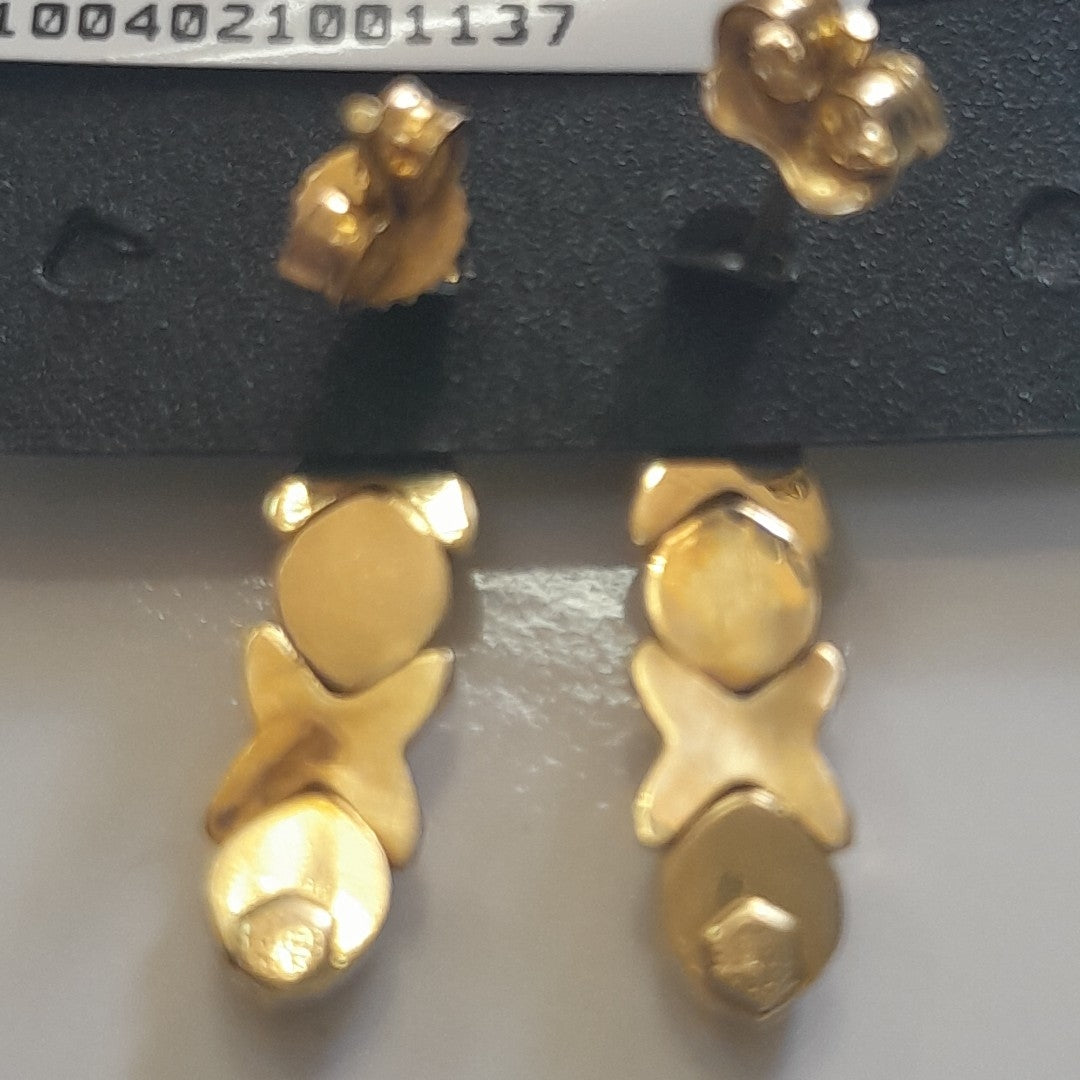 BROQUELES PAR ORO 14 K 2,30 GRMS (SEMINUEVO)