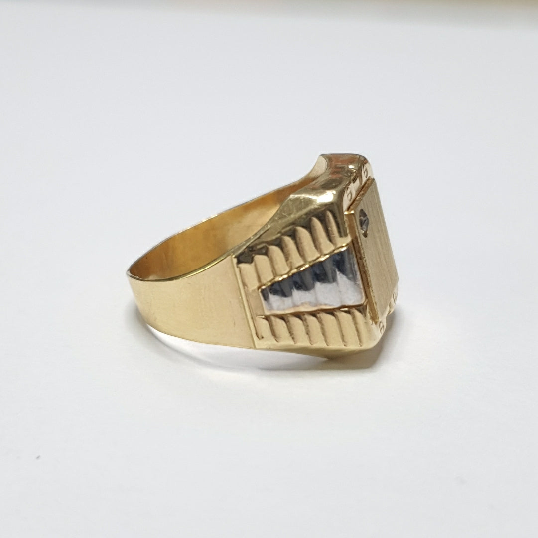 ANILLO ORO, RODIADO 14 K 6.9 GRMS (SEMINUEVO)