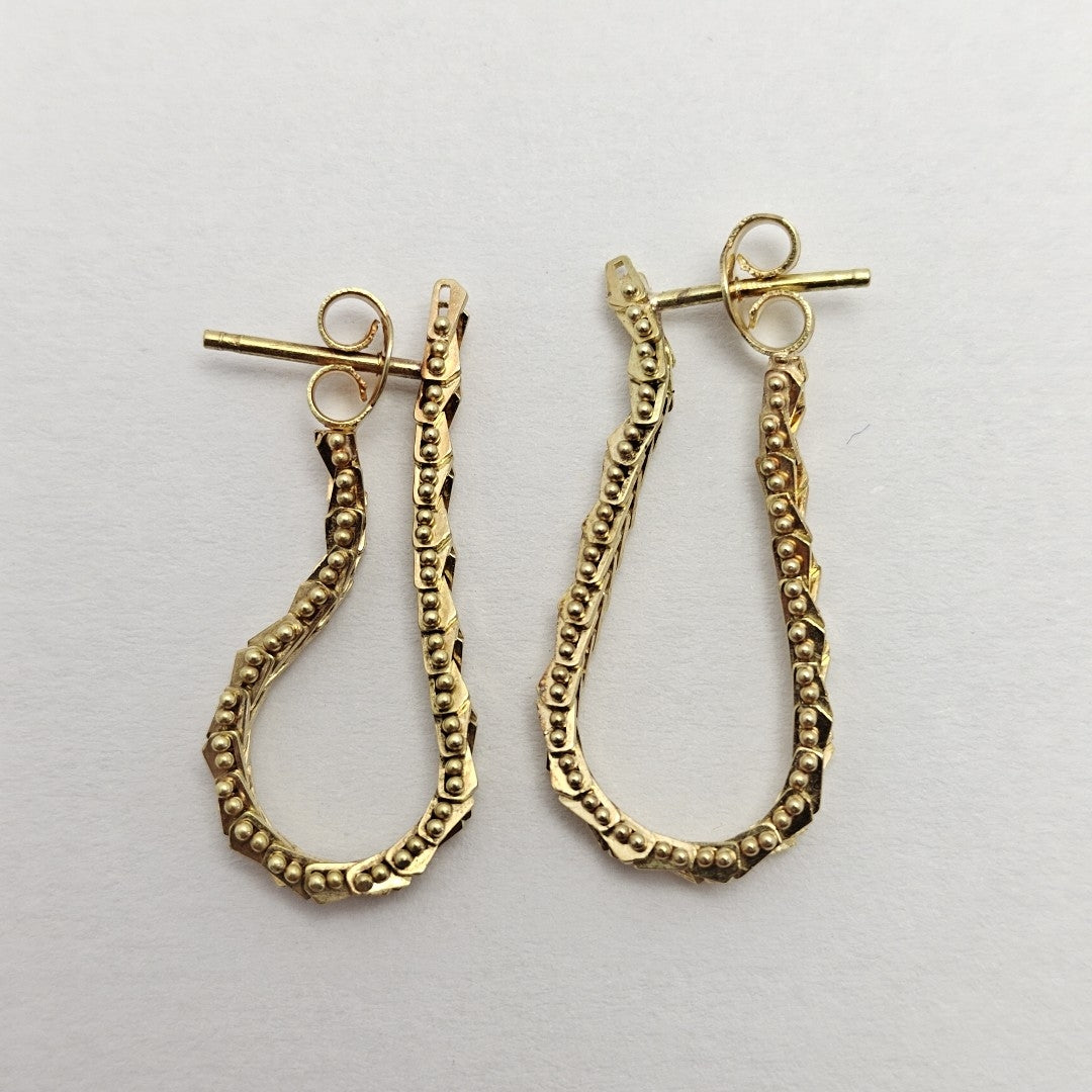 BROQUELES PAR ORO 14 K 3,70 GRMS (SEMINUEVO)