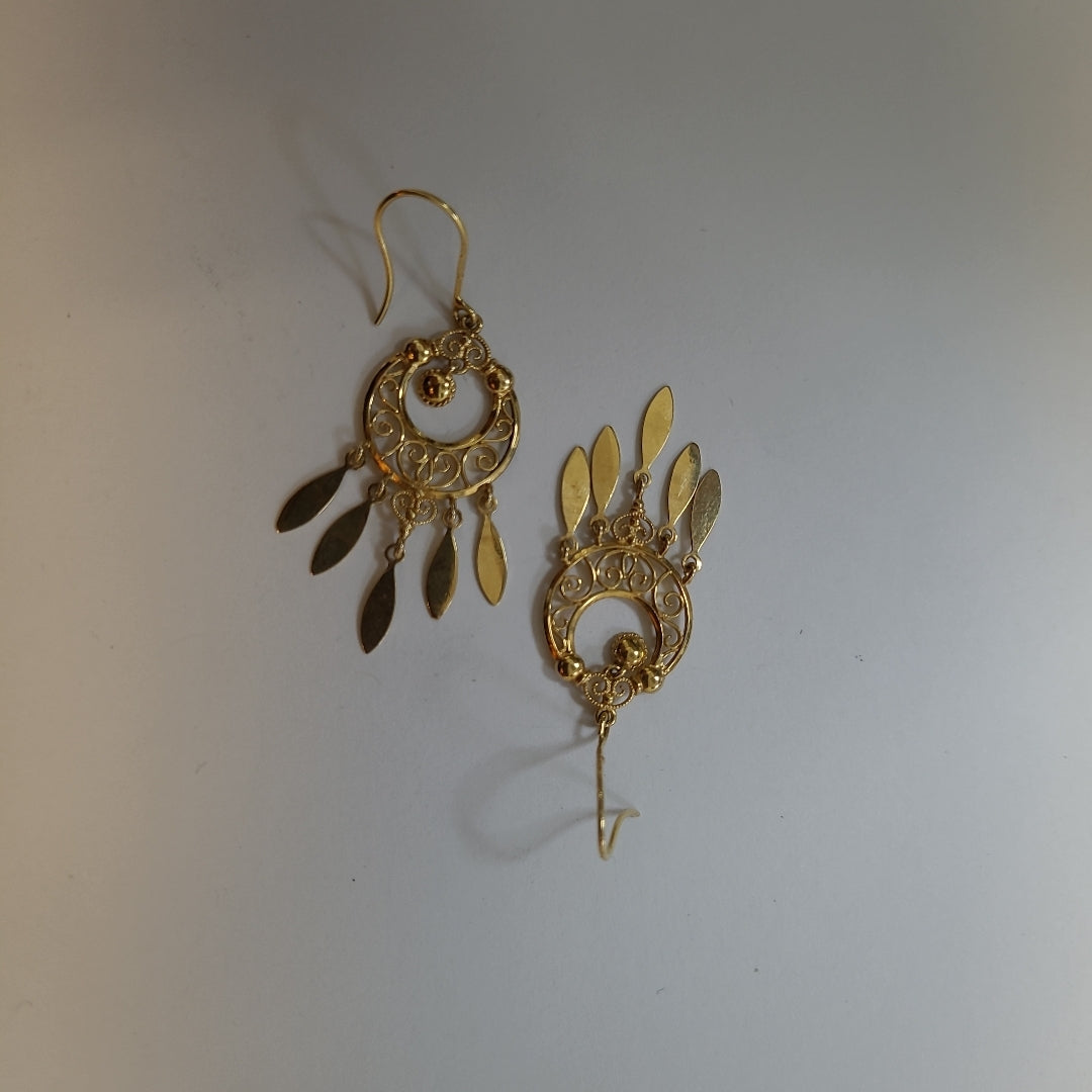 ARETES PAR ORO 14 K 3,40 GRMS (SEMINUEVO)