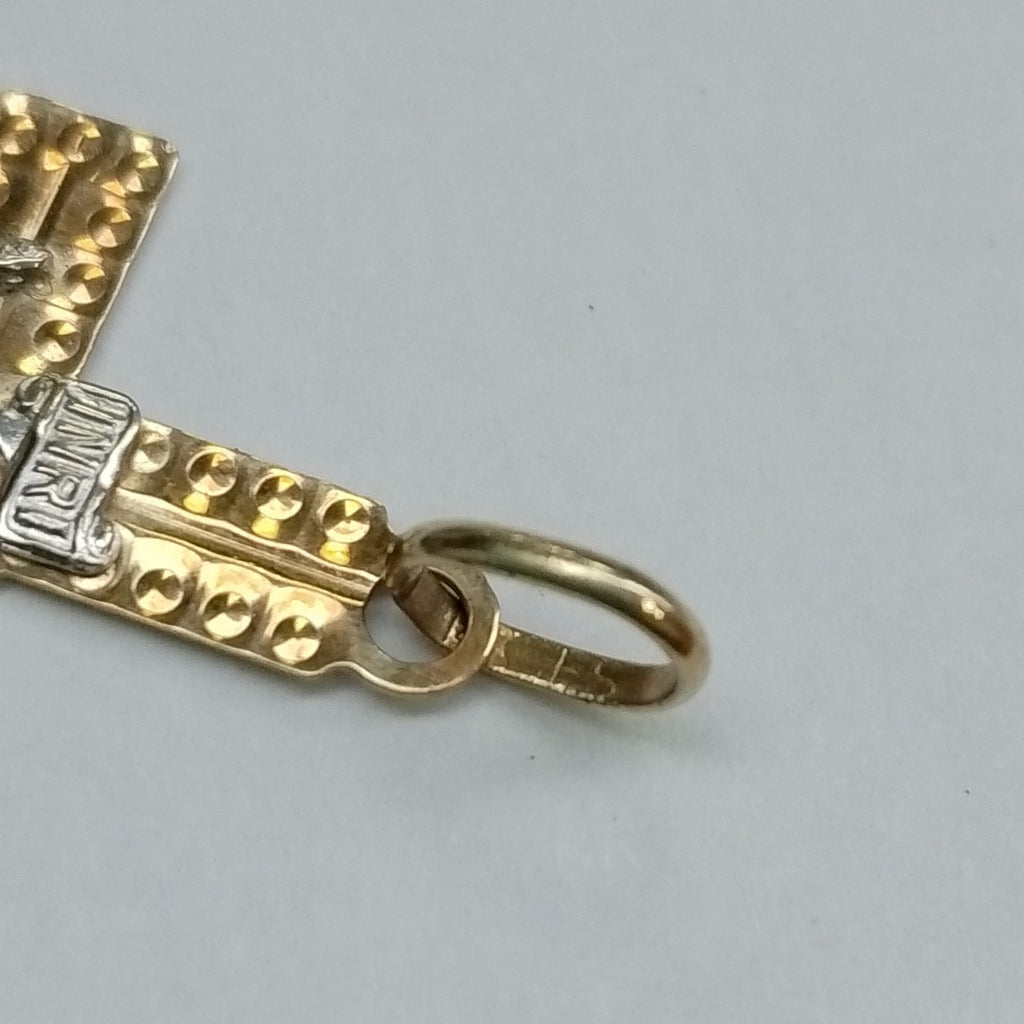 CRUCIFIJO ORO, RODIADO 10 K 1 GRMS (SEMINUEVO)