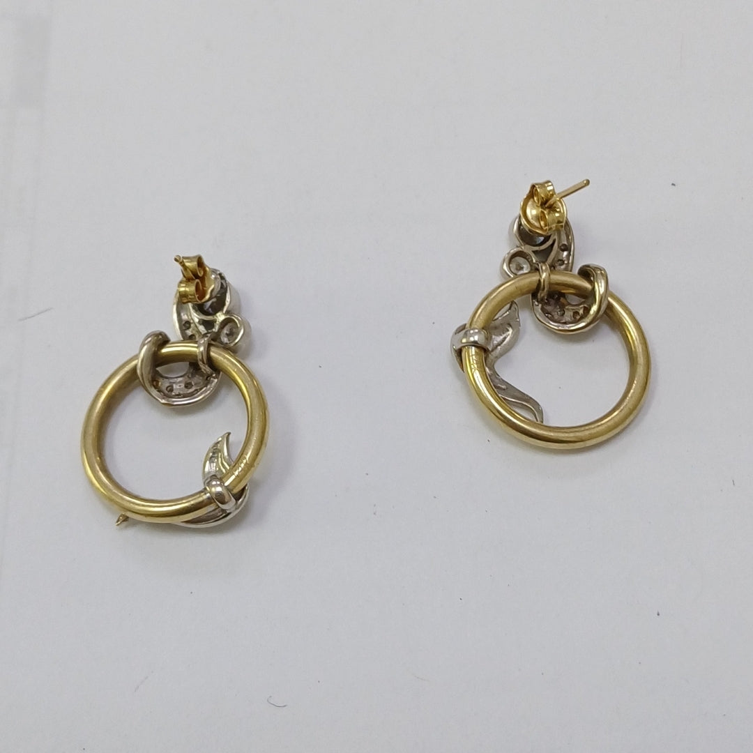 ARETES PAR ORO 14 K 9,00 GRMS (SEMINUEVO)