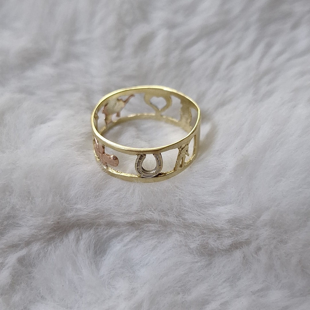 ARGOLLA DE LA SUERTE ORO 10 K 1.6 GRMS (SEMINUEVO)