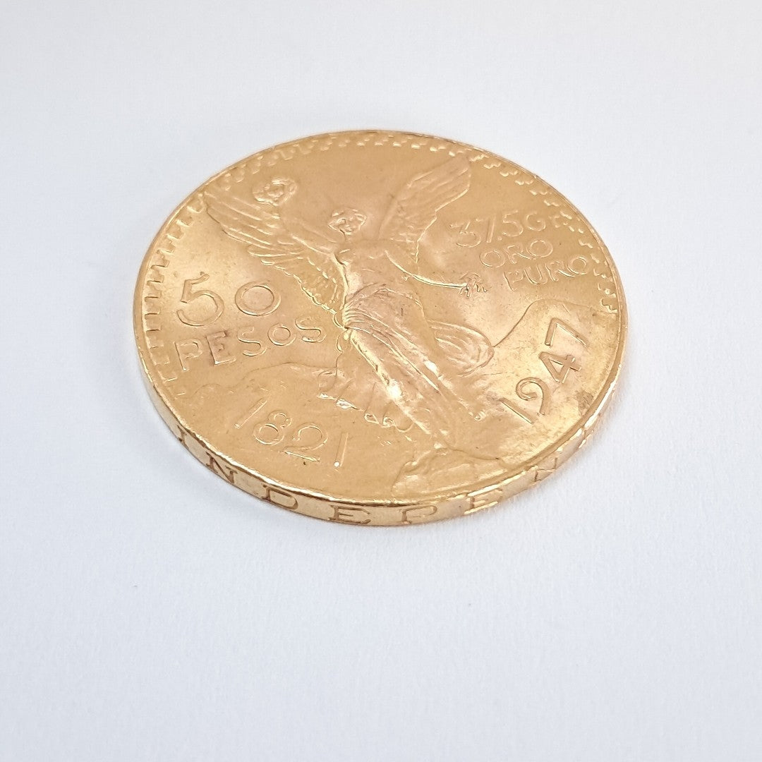 K1 41,60 GRMS 21 K IDENTIFICACIÓN MONEDA NOMINATIVA MONEDAS PESOS 50 PESOS (SEMINUEVO)