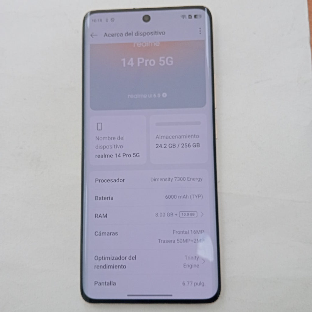 CELULAR REALME 14 PRO 5G RMX5056 (2025) 256 GB 8 GB RAM (SEMINUEVO)