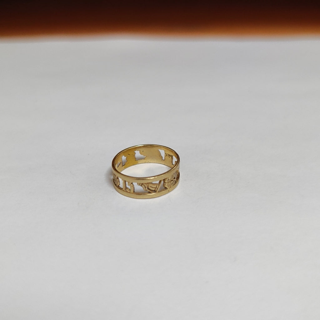 ARGOLLA DE LA SUERTE ORO 14 K 2.1 GRMS (SEMINUEVO)