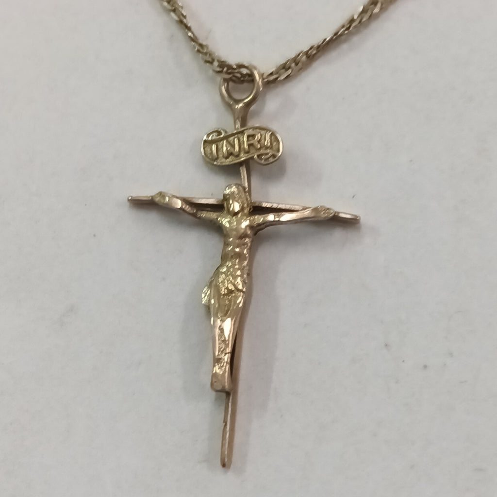 CADENA,CRUCIFIJO ORO 14 K 2,30 GRMS (SEMINUEVO)