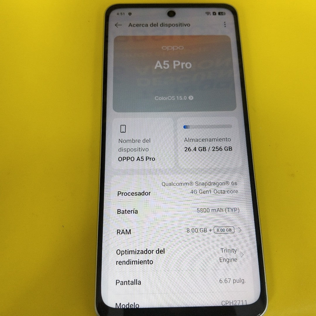 CELULAR OPPO  A5 PRO CPH2711 (2025) 256 GB 8 GB RAM