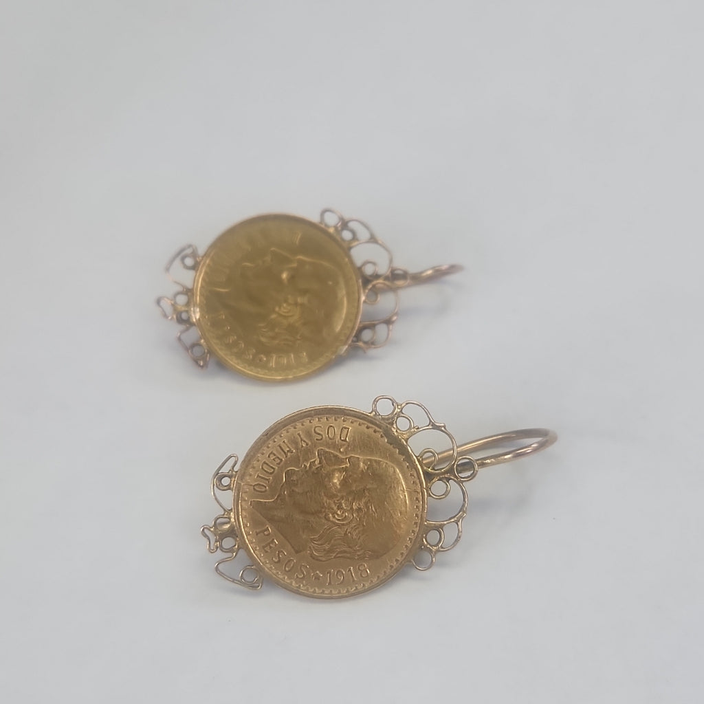 ARETES PAR ORO 21 K 5.2 GRMS (SEMINUEVO)