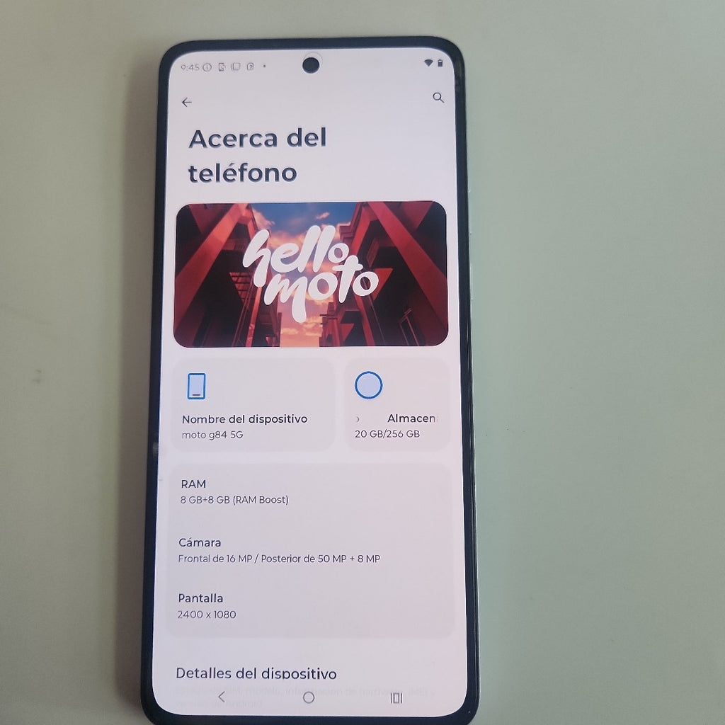 CELULAR MOTOROLA MOTO G84 XT2347-1 (2023) 256 GB 8 GB RAM (SEMINUEVO)